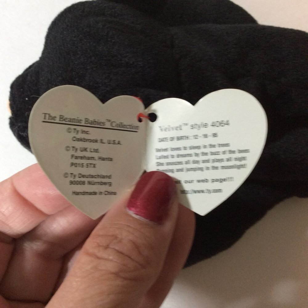 Ty Beanie Baby Velvet Black Panther Vintage - Picture 6 of 8